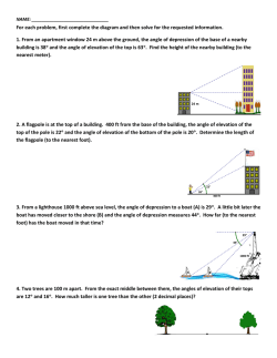 Worksheet - Multi-Step Trigonometry Problem
