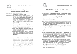 BMO Round 2 paper - British Mathematical Olympiad