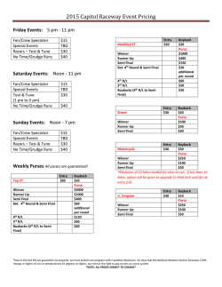 2015 Capitol Raceway Event Pricing