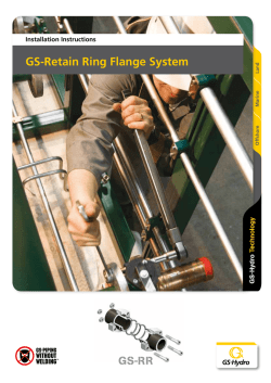 GS-Retain Ring Flange System - Installation Instructions - GS