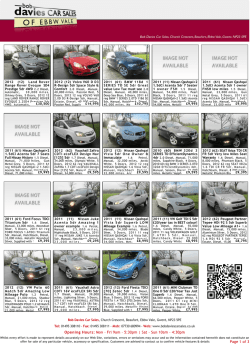 Download Stocklist - Bob Davies Car Sales