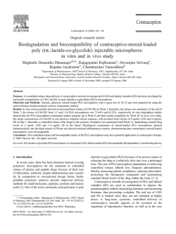Biodegradation and biocompatibility of contracepti
