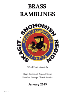 January 2015 - Skagit-Snohomish Regional Group Horseless