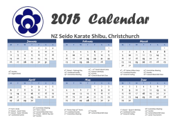 Dojo Calendar 2015