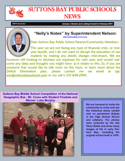 January Newsletter - Suttons Bay Public Schools