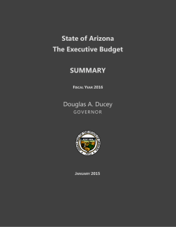 The Budget Summary - Arizona Office of the Governor