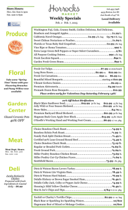 Weekly Specials