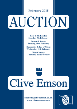 February 2015 - Clive Emson Auctioneers