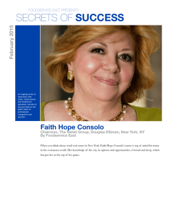Secrets of Success February 2015: Faith Hope Consolo