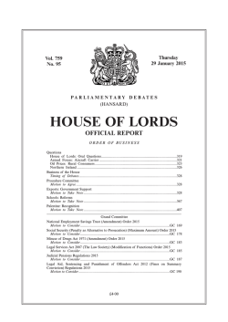 HOUSE OF LORDS - publications.parliament