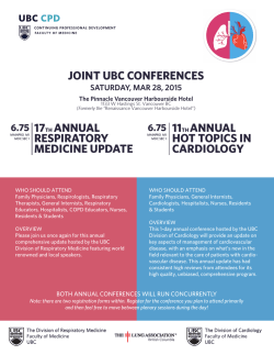 joint ubc conferences 11th annual hot topics in