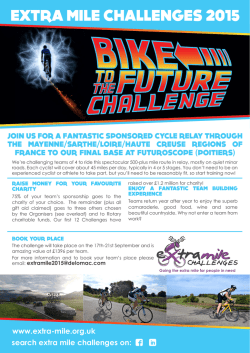 EXTRA MILE chALLEngEs 2015