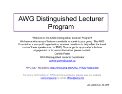 Speakers List (FY 2014-15) - Association for Women Geoscientists