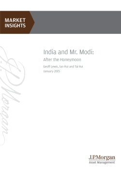 India and Mr. Modi: - JP Morgan Asset Management