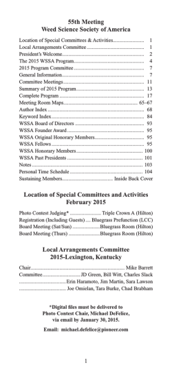Meeting Finalized Program - Weed Science Society of America