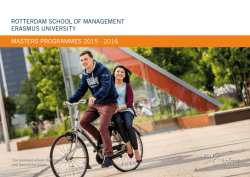 Download the Masters brochure - Rotterdam School of Management