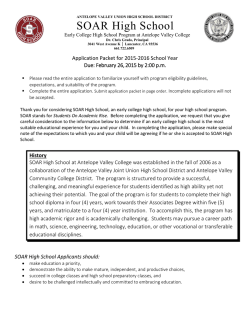SOAR Application 2015-2016