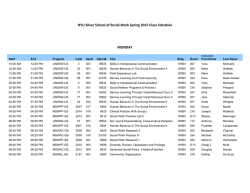 NYU Silver School of Social Work Spring 2015 Class Schedule
