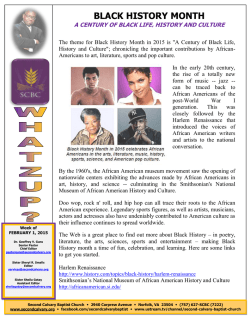 Whatz Up Newsletter - Second Calvary Baptist Church