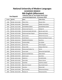View List - National University of Modern Languages