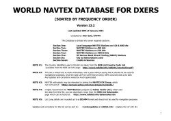 World NAVTEX Database - The NDB List Information Page