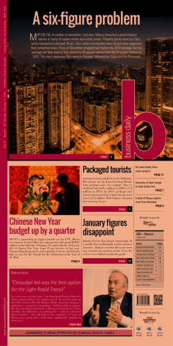 A six-figure problem - Macau Business Daily