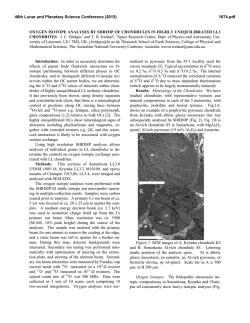 Oxygen Isotope Analyses by SHRIMP of Chondrules in Highly
