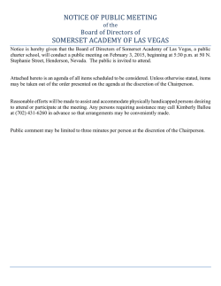 Agenda - Somerset Academy of Las Vegas
