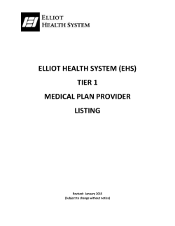to download an EHS Medical Plan Tier 1 List. - Welcome