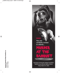 Murder at the Banquet ——— - Asnuntuck Community College