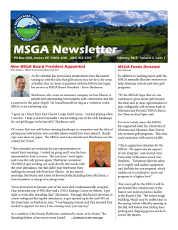 February 2015 - Montana State Golf Association