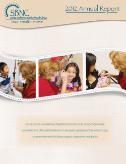 2012 Annual Report - Santa Barbara Neighborhood Clinics