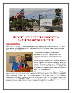 2015 February Newsletter - Sun City Home Owners Association