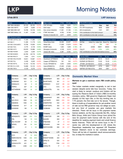 Morning Notes - LKP Securities