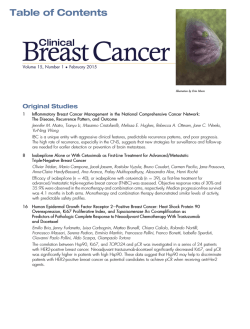 PDF (159 kB) - Clinical Breast Cancer