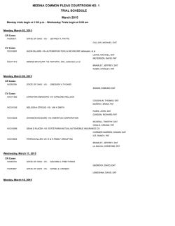 March 2015 - Medina County, Ohio