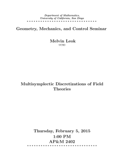 Melvin Leok - UCSD Mathematics