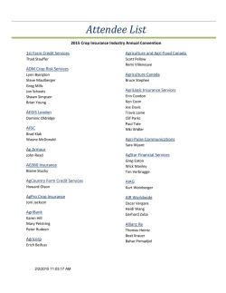 Current List of Attendees - Ag