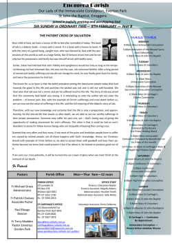 Download our latest Parish Newsletter