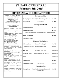 Bulletin - St Paul Cathedral