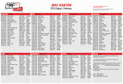 MAC Kanyon ders programı