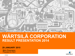Result presentation Q4 and full year 2014