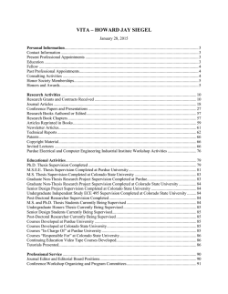 vita – howard jay siegel - College of Engineering