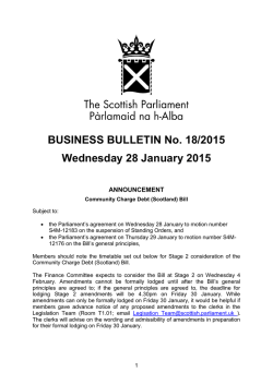 Business Bulletin (1.5MB pdf) - Scottish Parliament