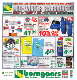 Bomgaars Mid-Winter Bargains Flyer Prices Good January 27, 2015