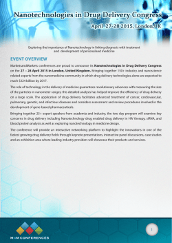 See conference agenda - Namur Research Institute for LIfe Sciences