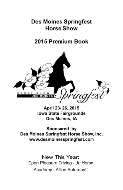 Des Moines Springfest Horse Show 2015 Premium Book New This