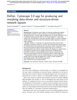 DeDaL: Cytoscape 3.0 app for producing and morphing