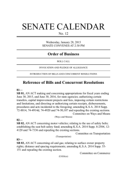 Wed Jan 28 2015 - Kansas Legislature