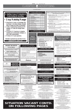 CLASSIFIED ADVERTISING • Group Marketing Manager